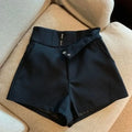 Women Shorts Black Women Harajuku Elegance High Waisted Shorts A Line Slim Casual Hot Girl Straight Pants Sexy