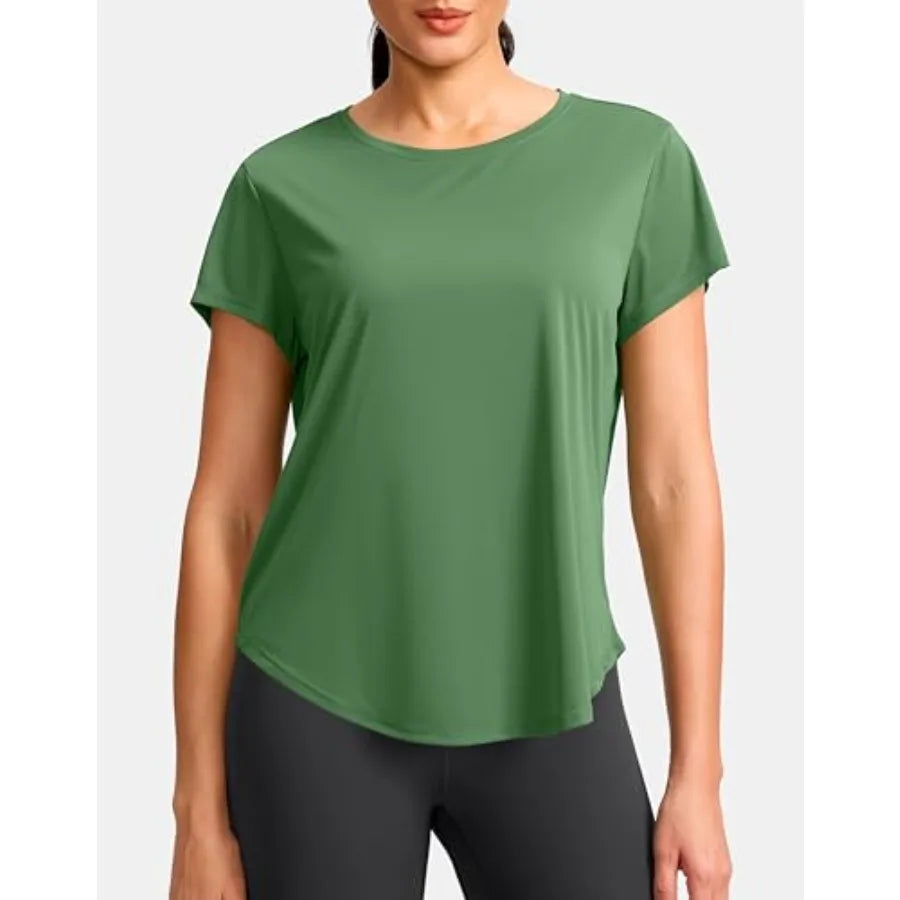G Gradual Women's Workout Tops Short Sleeve Lightweight Athletic Yoga Running Shirts Loose Fit Quick Dry Gym T-Shirts