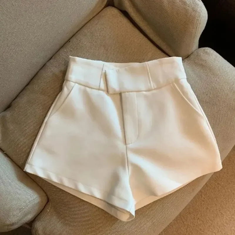 Women Shorts Black Women Harajuku Elegance High Waisted Shorts A Line Slim Casual Hot Girl Straight Pants Sexy