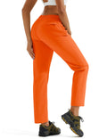 TACVASEN UPF 50+ Sun Protection Women's Hiking Pants Quick Dry Waterproof Outdoor Pants Lightweight Zipper Pockets Elastic Waist