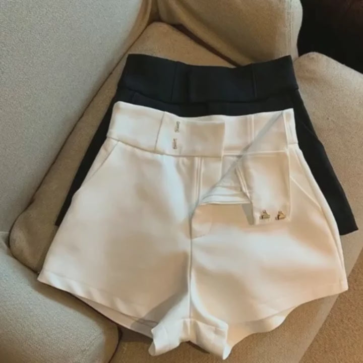 Women Shorts Black Women Harajuku Elegance High Waisted Shorts A Line Slim Casual Hot Girl Straight Pants Sexy